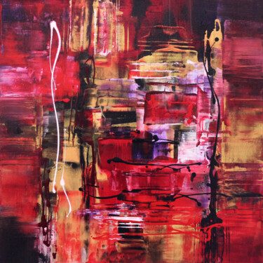 Painting titled "Chasing Echoes I" by Paresh Nrshinga F R S A, Original Artwork, Acrylic Mounted on Wood Stretcher frame