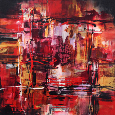 Painting titled "Chasing Echoes II" by Paresh Nrshinga F R S A, Original Artwork, Acrylic Mounted on Wood Stretcher frame