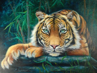 绘画 标题为“Beautiful tiger” 由Рита Цемкало, 原创艺术品, 油