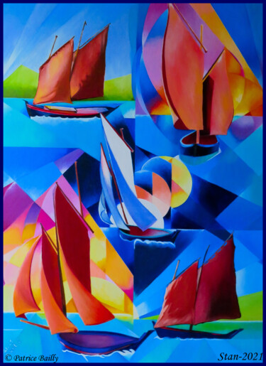 Peinture intitulée "Sinagots2" par Patrice Bailly (stan), Œuvre d'art originale, Huile