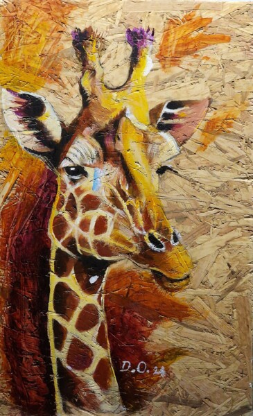 绘画 标题为“Ma girafe” 由Dominique Obry, 原创艺术品, 丙烯