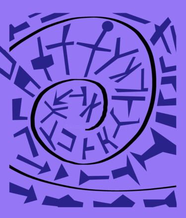 数字艺术 标题为“Spiral Sequence” 由Gerald Shepherd F.F.P.S., 原创艺术品, 数字油画