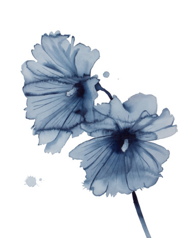 Hibiscus No. 6 绘画 标题为“Hibiscus No. 6” 由Elizabeth Becker, 原创艺术品, 水彩
