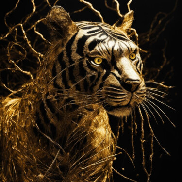 数字艺术 标题为“Tiger 1.2” 由Elmir Tatar, 原创艺术品, AI生成的图像