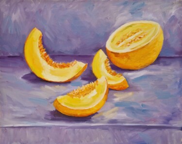 Peinture intitulée "Still life with mel…" par Tatiana Karchevskaya, Œuvre d'art originale, Huile