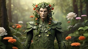 数字艺术 标题为“Elven man” 由Pixqix, 原创艺术品, AI生成的图像