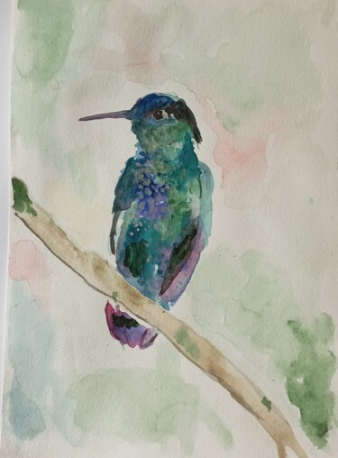 제목이 "Kolibri"인 미술작품 Katerina Leousi로, 원작, 수채화