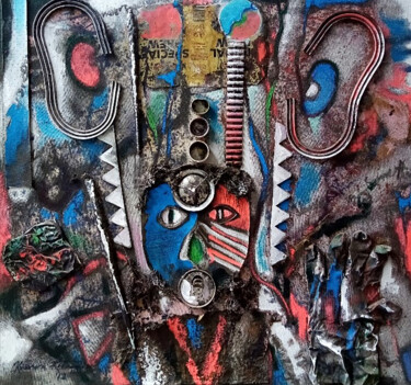Roughness of Life with Art Ζωγραφική με τίτλο "Roughness of Life w…" από Kumara Rathnayaka, Αυθεντικά έργα τέχνης, Ακρυλικό Τοποθετήθηκε στο Ξύλινο φορ…