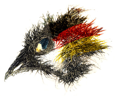 数字艺术 标题为“Pandemi Bird Tyskla…” 由Johann Sidlo, 原创艺术品, 数字油画