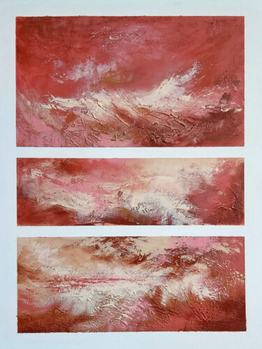 Le souffle de la Terre Malerei mit dem Titel "Le souffle de la Te…" von Hélène Zenatti, Original-Kunstwerk, Acryl Auf Keilrahmen aus Holz montiert