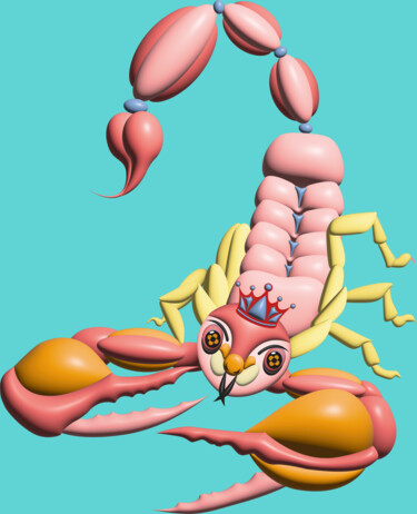 Digital Arts titled "Crowned lord F" by Ilona Matushkova, Original Artwork, 3D Modeling
