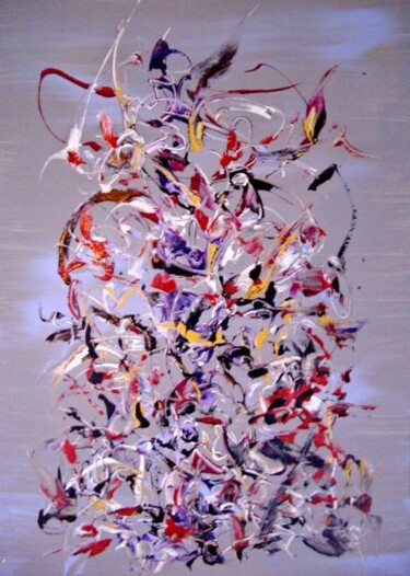 Painting titled "le tourbillon" by Delphine Bernard, Original Artwork, Oil