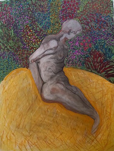 Tekening getiteld "l amour est dans le…" door Evelyne Cassan, Origineel Kunstwerk, Pastel