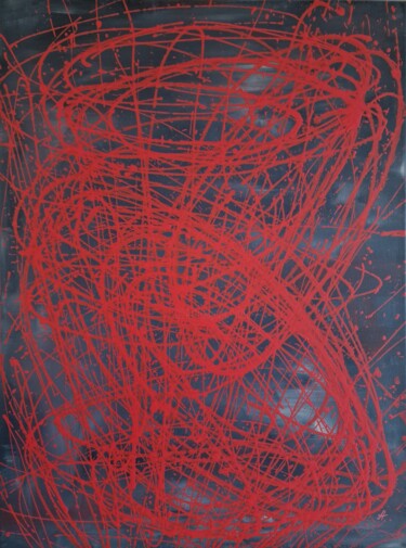 Painting titled "Vibration of Life" by Anastasiia Doro, Original Artwork, Acrylic Mounted on Wood Stretcher frame