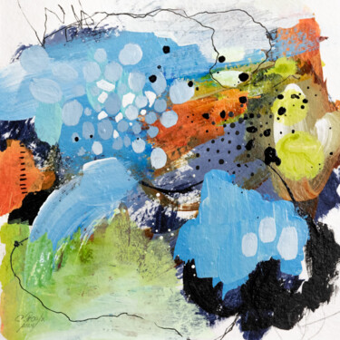 Painting titled "Will you come with…" by Chantal Proulx, Original Artwork, Acrylic Mounted on Other rigid panel