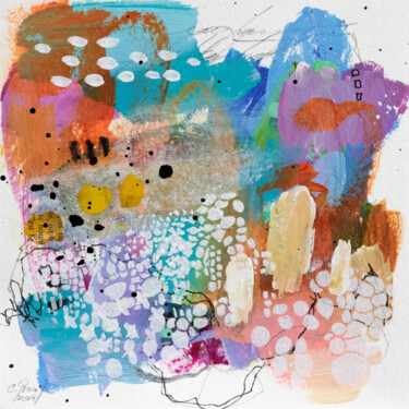 Painting titled "Dare to dream" by Chantal Proulx, Original Artwork, Acrylic Mounted on Other rigid panel