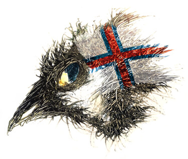 数字艺术 标题为“Pandemi bird Faroar…” 由Johann Sidlo, 原创艺术品, 数字油画
