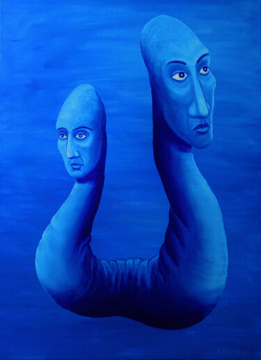Двойственность самосознания 2 Painting titled "Двойственность само…" by Andriy Klishyn, Original Artwork, Oil