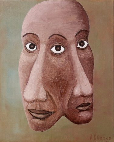 Painting titled "Дуализм" by Andriy Klishyn, Original Artwork, Oil