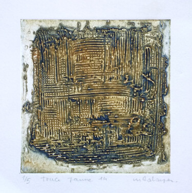 印花与版画 标题为“Trace 14 j” 由Mine Palayer, 原创艺术品, 雕刻