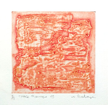 印花与版画 标题为“Trace 15 r” 由Mine Palayer, 原创艺术品, 雕刻