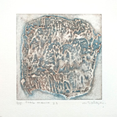 印花与版画 标题为“Trace 23 m” 由Mine Palayer, 原创艺术品, 雕刻