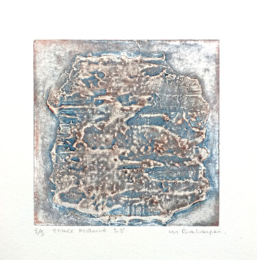 印花与版画 标题为“Trace 28 m” 由Mine Palayer, 原创艺术品, 雕刻