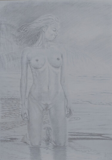 The beach I dream of 图画 标题为“The beach I dream of” 由Stan Bert Singer, 原创艺术品, Silverpoint
