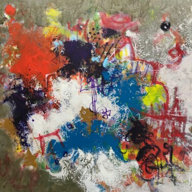 Painting titled "Sans titre76" by Jean Brisé, Original Artwork, Acrylic Mounted on Wood Stretcher frame