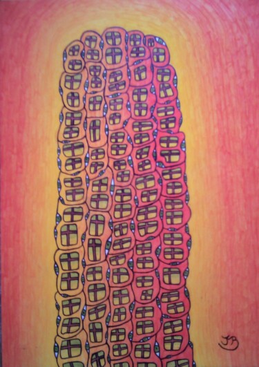 Painting titled "Sans titre 17" by Jean Marc Boissy, Original Artwork, Oil