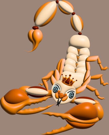 Digital Arts titled "Crowned lord V" by Ilona Matushkova, Original Artwork, 3D Modeling