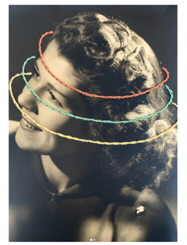 Photography titled "Gilda's thoughts" by Clairéjo, Original Artwork, Embroidery