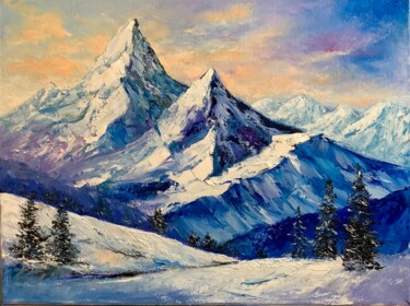 SOLD Mountains Picks Original Painting Oil 12x16" Artmajeur Painting titled "SOLD Mountains Pick…" by Antonina Dunaeva, Original Artwork, Oil