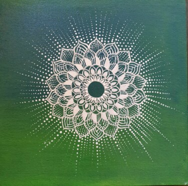Painting titled "Mandala Love" by Sobi Pramod, Original Artwork, Acrylic