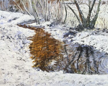 Yin et yang Ruisseau dans la neige