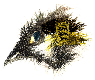 数字艺术 标题为“Pandemi Bird Baden-…” 由Johann Sidlo, 原创艺术品, 数字油画