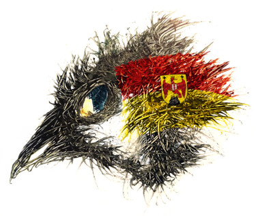 Pandemi Bird Burgenland Arts numériques intitulée "Pandemi Bird Burgen…" par Johann Sidlo, Œuvre d'art originale, Peinture numérique