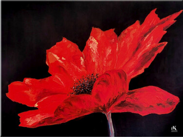 绘画 标题为“COQUELICOT” 由Anouchk, 原创艺术品, 丙烯 安装在木质担架架上
