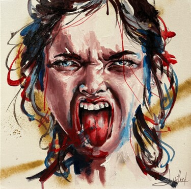 绘画 标题为“Serie de portraits…” 由Stéphane Juillard, 原创艺术品, 丙烯 安装在木质担架架上