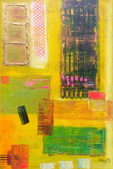 Niech prowadzi mnie MIŁOŚĆ Schilderij getiteld "Niech prowadzi mnie…" door Celina Drzewiecka, Origineel Kunstwerk, Acryl Gemonteerd op Frame voor houte…