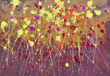 Painting titled "Abstract flowers se…" by Andrii Kovalyk, Original Artwork, Acrylic