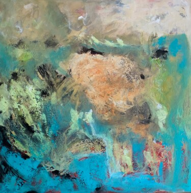 Painting titled "Cocooning" by Lise Wuebben, Original Artwork, Acrylic Mounted on Wood Stretcher frame