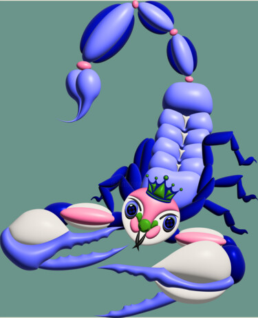 Digital Arts titled "Crowned lord GG" by Ilona Matushkova, Original Artwork, 3D Modeling