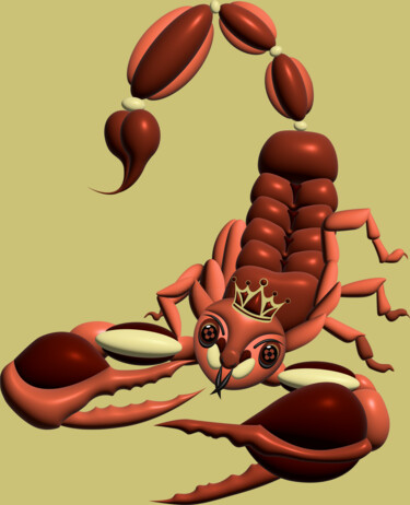 Digital Arts titled "Crowned lord YY" by Ilona Matushkova, Original Artwork, 3D Modeling