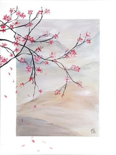 Painting titled "RIEN DE PLUS" by Anouchk, Original Artwork, Acrylic Mounted on Wood Stretcher frame