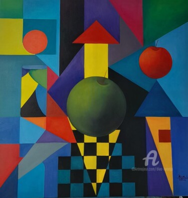 Peinture intitulée "Sem titulo XX" par Diva Laranja, Œuvre d'art originale, Huile
