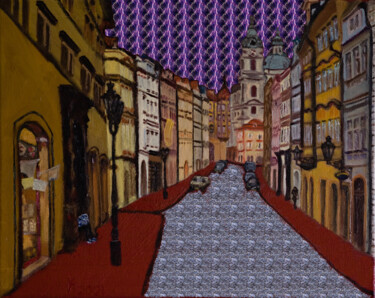 数字艺术 标题为“Street View Of Prag…” 由The Hammer, 原创艺术品, 2D数字工作