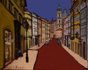数字艺术 标题为“Street View Of Prag…” 由The Hammer, 原创艺术品, 2D数字工作