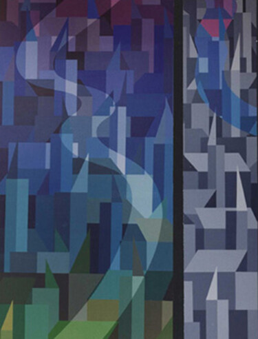 Painting titled "pincelada (serie Te…" by Italo Somma, Original Artwork, Acrylic Mounted on Wood Stretcher frame