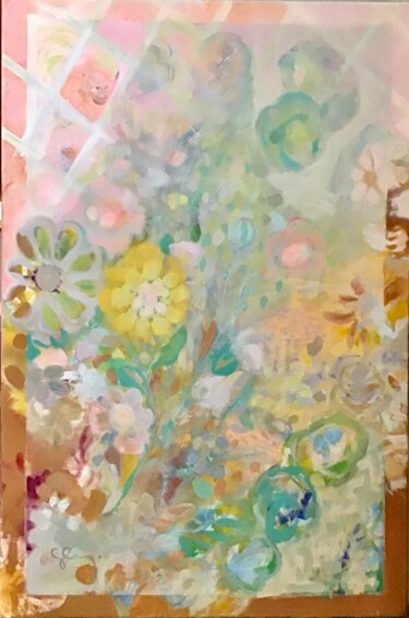 绘画 标题为“Le printemps” 由Sarah Lanyi, 原创艺术品, 丙烯 安装在木质担架架上